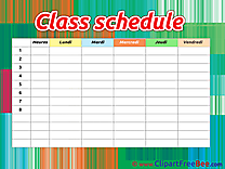 Picture Class Schedule Pics printable Cliparts