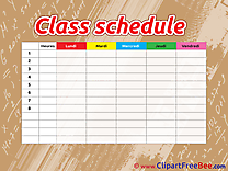School Class Schedule Clip Art download for free