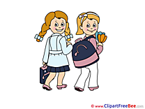 Pupils First Day at School Clip Art for free