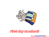 Schoolbag Mouse free Illustration First Day at School