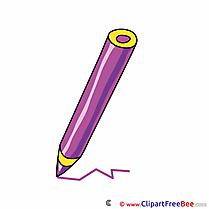 Violet Pencil Clipart First Day at School Illustrations