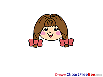 Little Girl happy free Cliparts Emotions
