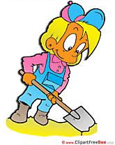 Boy with Shovel Clipart free Image download
