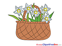 Basket with Flowers Cliparts Flowers for free