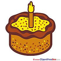 Candle in Cake Pics Birthday Illustration