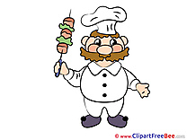 Printable Cook Illustrations for free
