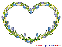 Yellow Heart Frames Clip Art for free