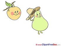 Pear Peach Hat Clip Art download for free