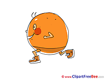Running Orange free Illustration download