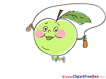 Skipping Rope Fruit Apple printable Images for download