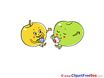 Tea Cups Fruits Clipart free Illustrations