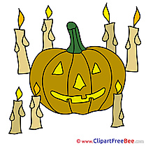 Candles Pumpkin free Illustration Halloween