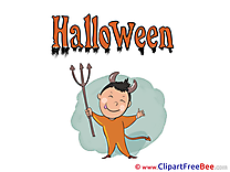 Devil Boy printable Illustrations Halloween