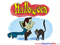 Dracula with Cat Pics Halloween free Cliparts