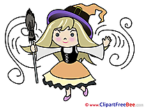 Kid Girl Witch Pics Halloween free Image