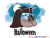 Night Castle Vampire printable Illustrations Halloween