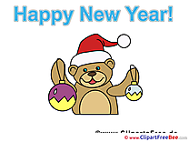 Bear printable Illustrations New Year