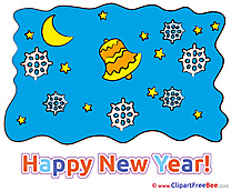 Bell Snowflakes printable New Year Images