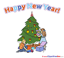 Christmas Eve New Year Illustrations for free
