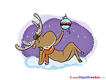 Deer Ball printable New Year Images
