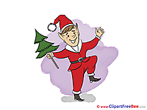 Disguise Santa printable Illustrations New Year
