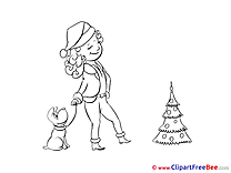 Girl with Dog Pics New Year free Image