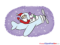 Plane Santa Claus free Illustration New Year