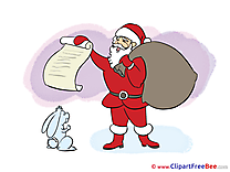 Rabbit Santa Claus free Illustration New Year