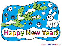 Rabbit Winter Cliparts New Year for free