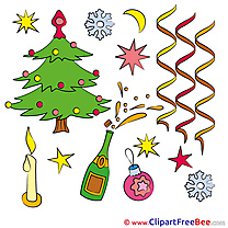 Ribbons Tree New Year Illustrations for free