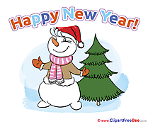 Virtual Card Clipart New Year Illustrations