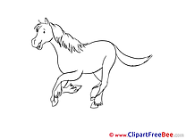 Coloring Horse download Illustration