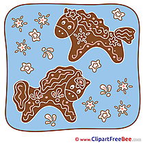 Gingerbread Pics Horse Illustration