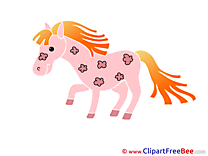 Pink Pony Clipart Horse Illustrations