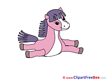 Pink Pony printable Horse Images