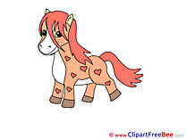 Red Pony Pics Horse Illustration