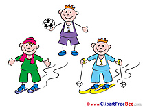 Athletes Children free Cliparts Kindergarten