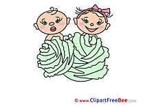 Cabbage Kids Clipart Kindergarten Illustrations