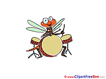 Drum Dragonfly Kindergarten download Illustration