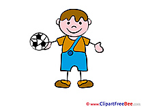 Footballer Boy printable Kindergarten Images