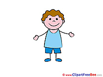 Little Boy Pics Kindergarten Illustration