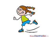 Skates Girl free Illustration Kindergarten