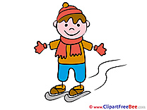 Winter Sport Boy Clipart Kindergarten free Images
