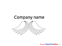 Wings printable Illustrations Logo