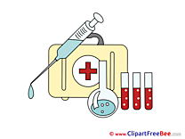 Flasks Syringe Medical Kit Cliparts printable for free