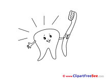Tooth Toothbrush free printable Cliparts and Images
