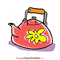 Drawing Kettle Flower Clip Art download for free