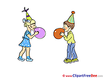 Balloons Children Pics Party Illustration