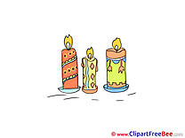 Candles printable Illustrations Party