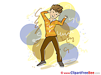 Man Dancer download Party Illustrations